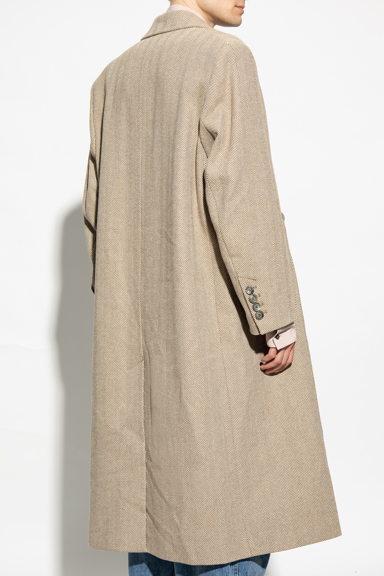 【送料&関税込】Ami Alexandre Mattiussi Beige Wool Coat Beige Wool coat Ami Alexandre Mattiussi